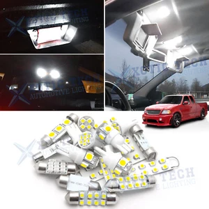 White LED Interior Map Dome Cargo Lights Kit Deal For Ford F150 1997-2003 F-150 - Picture 1 of 15