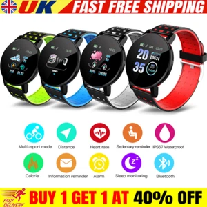 Smart Watch Bluetooth Sport Fitness Tracker Phone Mate For Android iOS UK - Afbeelding 1 van 17