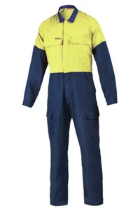 HARD YAKKA FR Hi-Vis Tecgen Fire Safety Work Overalls Yellow (Y00101) - Picture 1 of 1