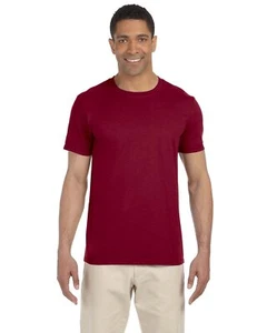 Gildan G640 Adult Preshrunk Ringspun Short Sleeve Plain Softstyle Jersey T-Shirt - Picture 1 of 65
