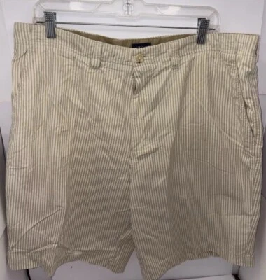 Pantalones Cortos de Golf Para Hombre IZOD Old Ash Tan Talla 38 Rayas Clásicos Seersucker Foto 1 de 4