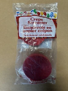 NOS Red Party Streamer 2 Rolls Crepe - Classic Red 1.75in x 81ft 140ft - Picture 1 of 4