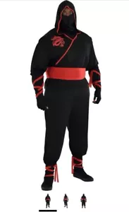 Ninja Assassin Halloween Costume Cosplay Adult Plus 2xl 48-52 - Picture 1 of 2