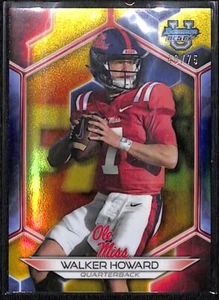 Walker Howard 40/75 2023 Bowman Best University Yellow Refractor Ole Miss Rebels - Picture 1 of 2