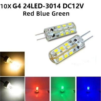 10pcs G4 LED Bulbs Bi-Pin Base Lights 2/3W AC/DC 12V T3 Halogen Bulb Replacement - Image 1 of 4