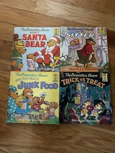 Lot Of 4 VTG Berenstain Bears First Time Books. 1978-1989 Trick Treat Junk Food - Picture 1 of 2