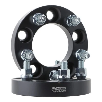 Pair Wheel Adapters 1" 5×4.5" 82.5mm 1/2"×20 For 1984-2012 2013 Jeep Cherokee Foto 1 de 4