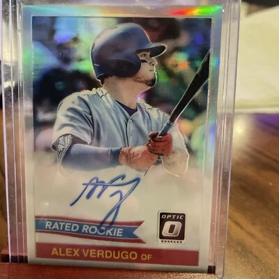 Alex Verdugo Auto 2018 Panini Optic RC Dodgers Yankees - Image 1 of 3