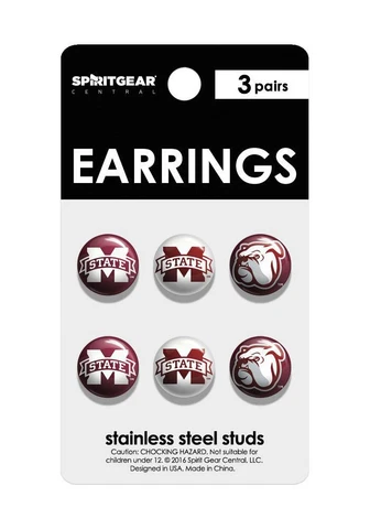 Mississippi State Bulldogs Stud Earrings Cover