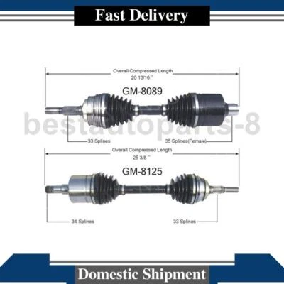 TrakMotive CV Axle Joint Shaft Front Left Front Right For Chevrolet Celebrity - Image 1 of 3