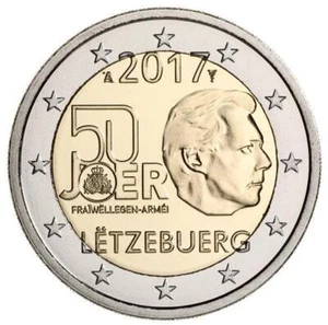 2 Euro Luxemburg 2017 Freiwilliger Wehrdienst Leger BU - Picture 1 of 1