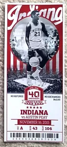 INDIANA HOOSIERS BASKETBALL TICKET STUB 2015-16 BIG 10 CHAMPS - MINT! BUCKNER! - Picture 1 of 1