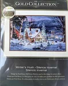 Dimensions Gold 70-08862, WINTER'S HUSH Cross Stitch Picture 16 X 10 - Bild 1 von 8