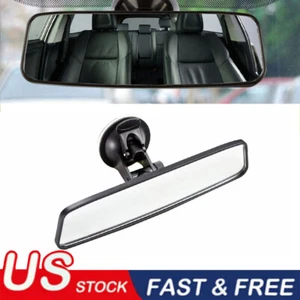 Espejo retrovisor vidrio ventosa palo interior ancho coche camión universal - Imagen 1 de 9