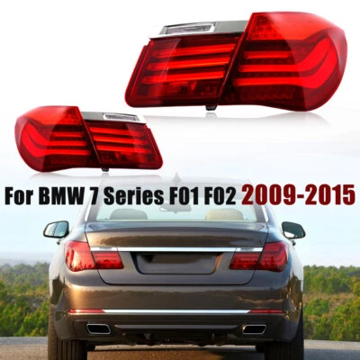 For BMW 7 Series F01 F02 730 740Li 2009-2015 Set Tail Light LED Rear Brake Lamps - Image 1 of 4