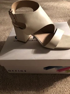 Office Ladies Off White Leather Shoe Boots Size 6 £36 - Picture 1 of 7