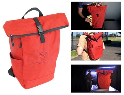 Rockville RPAK Burned Red Stylish Durable Backpack Bag w/ Padded Laptop Pocket - Image 1 of 4