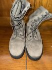 Wellco Women's Sage Green Suede Canvas Air Force TW Boots Size 6-W Steel Toe