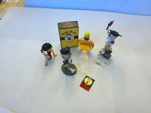 3 MINIATURE BETTY BOOP FIGURES AND A BOTTLE OF BETTY BOOP EAU DE TOILETTE 50ml - Picture 1 of 3