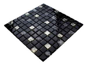 Glasmosaik, Schwarz Mosaik Fliesen, Badezzimer Mosaik , Mosaik für die Küche, - Bild 1 von 6