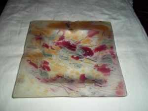 vintage Rueven Nouveau Art Glass Company USA Large Ashtray Dish / Satin Finish - Picture 1 of 3