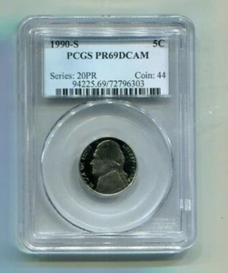 1990-S Jefferson Nickel - PCGS PR69DCAM - Picture 1 of 2