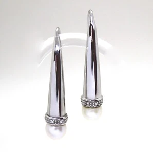 Ohrringe Ohrhänger in 18k Weißgold mit Diamanten und Perlen - Bild 1 von 2