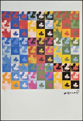 ANDY WARHOL * Mickey Mouse * 57 x 38 cm * signed lithograph * limited # xx/100 - Bild 1 von 4