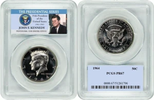 1964 Kennedy Half Dollar 50C PCGS PR67 - Picture 1 of 1