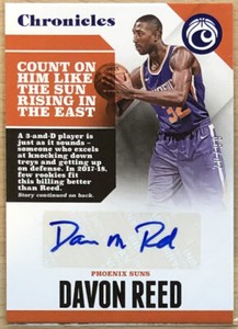 2017-18 DAVON REED PANINI CHRONICLES BLUE PARALLEL ROOKIE AUTO CARD 20/99!