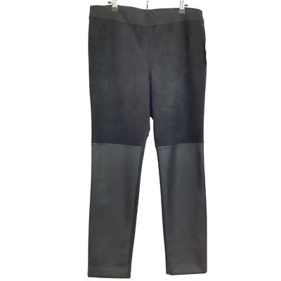 Pantalones Donna Degnan con paneles de PU negros talla grande nuevos con etiquetas Foto 1 de 4