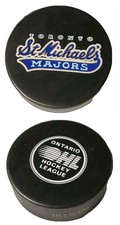 TORONTO ST. MICHAEL'S  MAJORS OHL OFFICIAL GAME PUCK VINTAGE INGLASCO - CANADA 