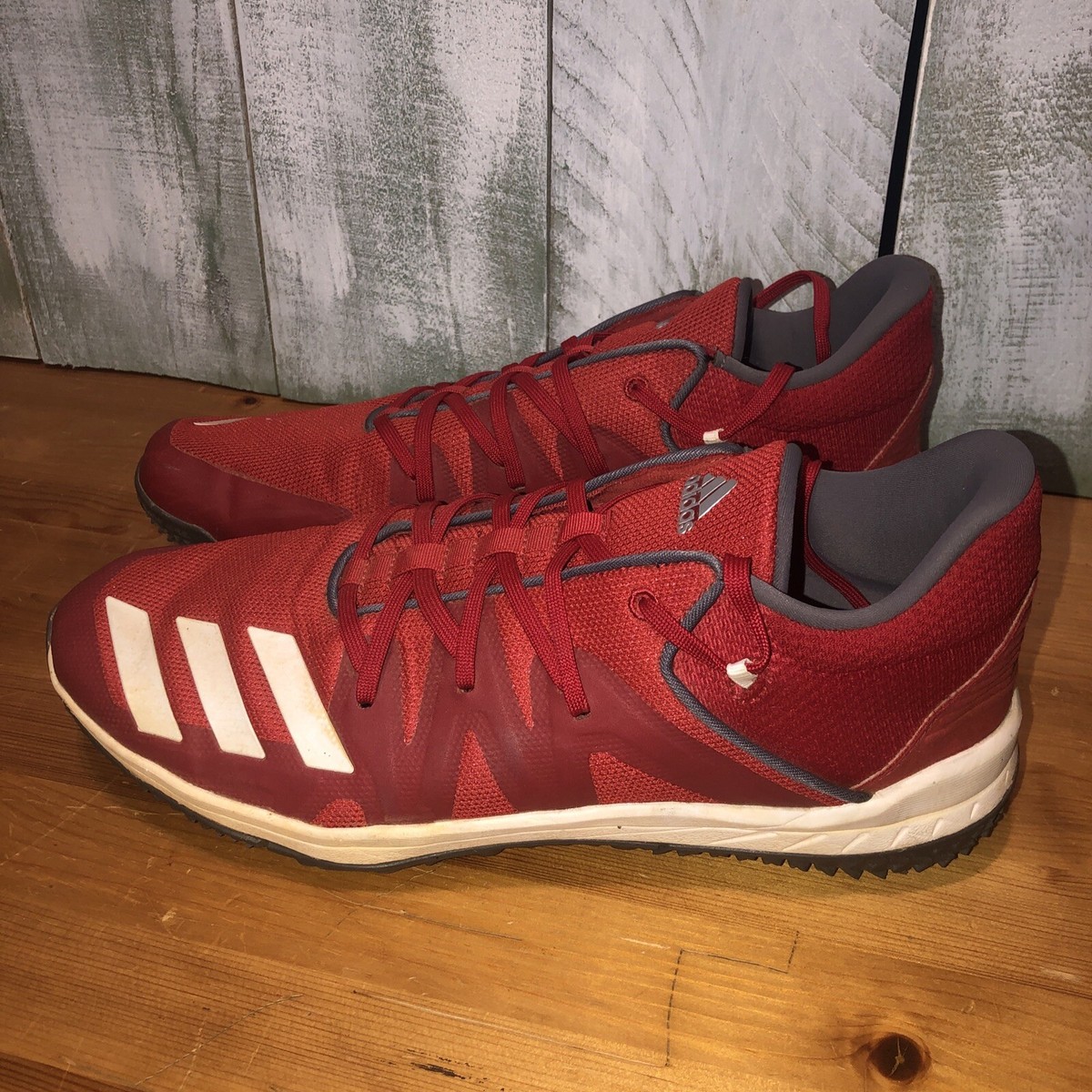 Adidas Speed Trainer 4 Baseball Turf Shoes Mens 11.5 Red  display picture 1