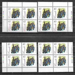 Canada - Scott 1525 - Matched Set of Plate Blocks - Christmas - 1994 - Picture 1 of 1