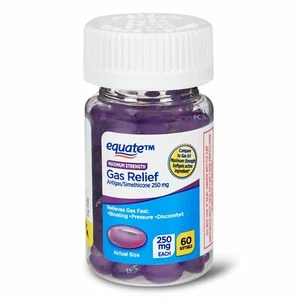 Maximum Strength Gas Relief Softgels, 250 mg of simethicone 60 Count - Picture 1 of 5