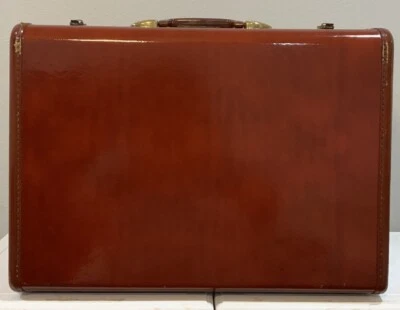 Vtg Samsonite Shwayder Bros Red Leather 4932 Hard Suitcase 21” X 13” X 7.5” - Image 1 of 4