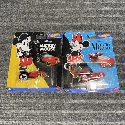 Hot Wheels Character Car 2024 Disney Mickey Mouse & Minnie Mouse Lot MISP - Image 1 of 4