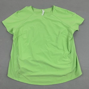 Camisa Lululemon Mujer 10 Verde Manga Corta Top Ligera Pullover Elástico - Imagen 1 de 9