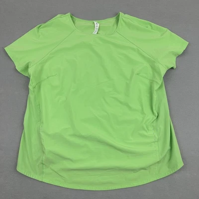 Lululemon Shirt Women 10 Green Short Sleeve Top Lightweight Pullover Stretch - Image 1 of 4