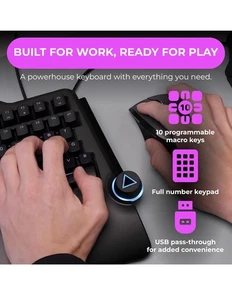 Cloud Nine Ergo FSK Wired Mechanical Split Keyboard C989 Brown Switch - Picture 1 of 13