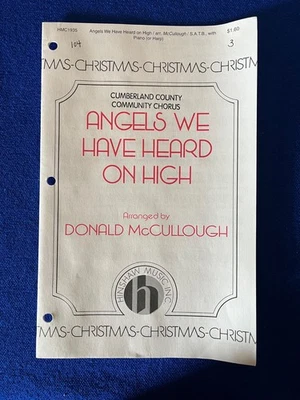 Angels We Have Heard on High, SATB sheet music arr. McCullough, 59 copies - Image 1 of 2