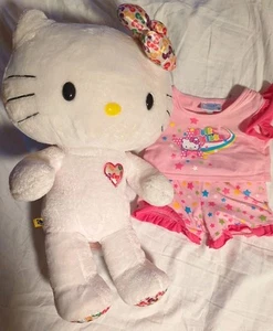 Hello Kitty Colors 35th Anniversary Build-A-Bear W/Bow And Outfit Retired - Picture 1 of 10