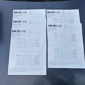 WAIS III Wechsler Adult Intelligence Scale Response Booklet 5 Pack - Picture 1 of 4