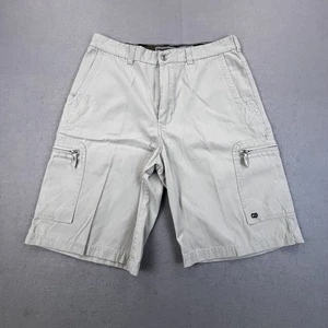 Quiksilver Cargo Shorts Herren 32 beige khaki Outdoor Utility Taschen Reißverschluss Skater - Bild 1 von 15