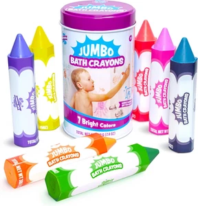 Tub Works® Smooth™ Jumbo Badestifte Badespielzeug | ungiftige, waschbare Badestifte - Bild 1 von 12