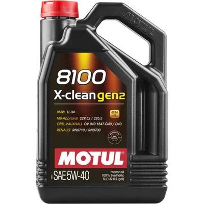 5 LITRI MOTUL 8100 X-CLEAN GEN2 5W40 OLIO MOTORE 100% SINTETICO LUBRIFICANTE - Immagine 1 di 3