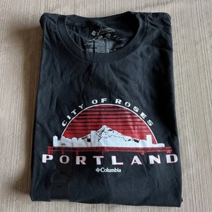 Columbia Sportswear Portland City Of Roses Men's 2XL Black T-shirt NWT $28 - Picture 1 of 4