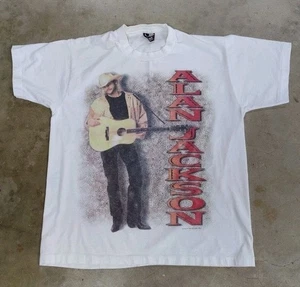 Vintage ALAN JACKSON Country Comfort 1995 Concert Tour Double Side Shirt Adult L - Picture 1 of 8