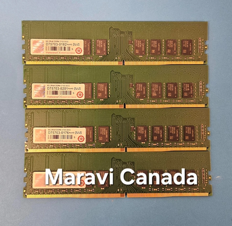 32GB (4X 8GB) PC4-2133 ECC UDIMM RAM for DELL T30 T130 T330 R230 R330 - Image 1 of 1