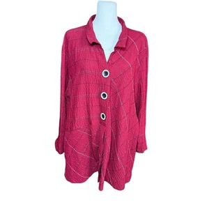 Ali Miles top Women’s XL flowy tunic shirt blouse oversized relaxed artsy office - Picture 1 of 13